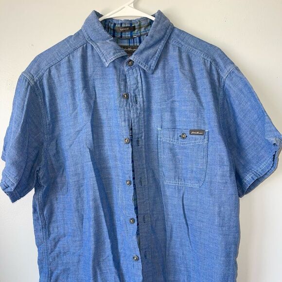 Stylish Plaid Button-Down Shirt‎ by Eddie Bauer - Picture 1 of 4
